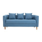 Contemporary 23.62" H Cotton Blend Tuxedo Arm Sofa for Living Room Blue Clearhalo 'furn' 'furn_sofas' 'Furniture' 'Living Room Furniture' 'Sofa' 'sofas' 6302658