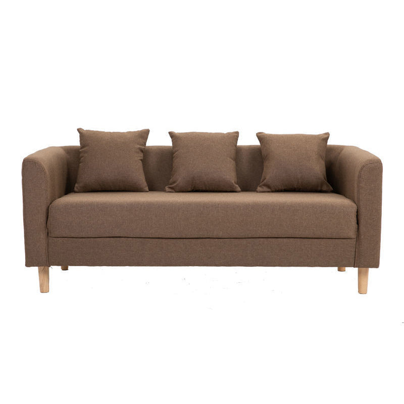 Contemporary 23.62" H Cotton Blend Tuxedo Arm Sofa for Living Room Coffee Clearhalo 'furn' 'furn_sofas' 'Furniture' 'Living Room Furniture' 'Sofa' 'sofas' 6302661