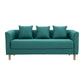 Contemporary 23.62" H Cotton Blend Tuxedo Arm Sofa for Living Room Blackish Green Clearhalo 'furn' 'furn_sofas' 'Furniture' 'Living Room Furniture' 'Sofa' 'sofas' 6302662
