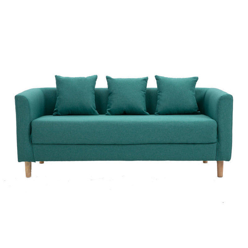 Contemporary 23.62" H Cotton Blend Tuxedo Arm Sofa for Living Room Blackish Green Clearhalo 'furn' 'furn_sofas' 'Furniture' 'Living Room Furniture' 'Sofa' 'sofas' 6302662