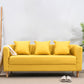 Contemporary 23.62" H Cotton Blend Tuxedo Arm Sofa for Living Room Yellow Clearhalo 'furn' 'furn_sofas' 'Furniture' 'Living Room Furniture' 'Sofa' 'sofas' 6302663