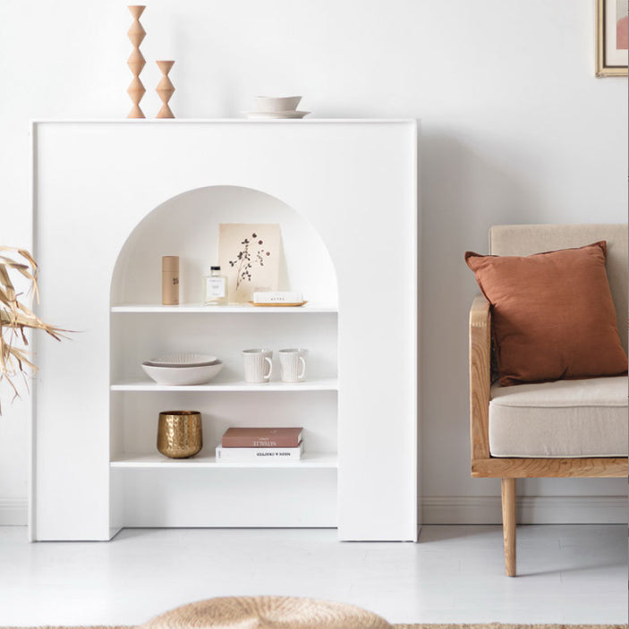 Contemporary 3 Shelves Accent Chest White 7.87-Inch D Cabinet Clearhalo 'Cabinets & Chests' 'cabinets_chests' 'furn' 'furn_cabinets_chests' 'Furniture' 'Living Room Furniture' 6302675