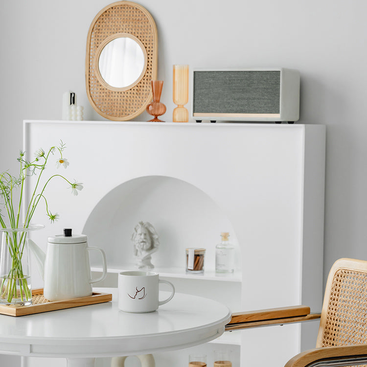 Contemporary 3 Shelves Accent Chest White 7.87-Inch D Cabinet Clearhalo 'Cabinets & Chests' 'cabinets_chests' 'furn' 'furn_cabinets_chests' 'Furniture' 'Living Room Furniture' 6302680