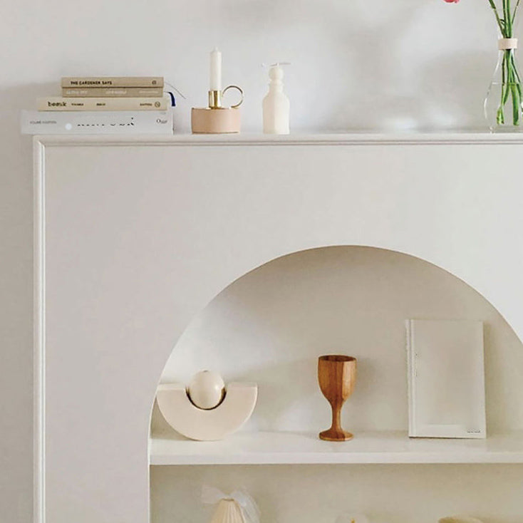 Contemporary 3 Shelves Accent Chest White 7.87-Inch D Cabinet Clearhalo 'Cabinets & Chests' 'cabinets_chests' 'furn' 'furn_cabinets_chests' 'Furniture' 'Living Room Furniture' 6302681