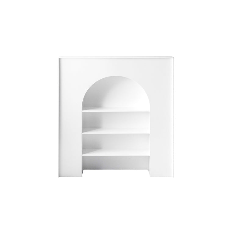 Contemporary 3 Shelves Accent Chest White 7.87-Inch D Cabinet 39.4"L x 7.9"W x 43.3"H White Clearhalo 'Cabinets & Chests' 'cabinets_chests' 'furn' 'furn_cabinets_chests' 'Furniture' 'Living Room Furniture' 6302684