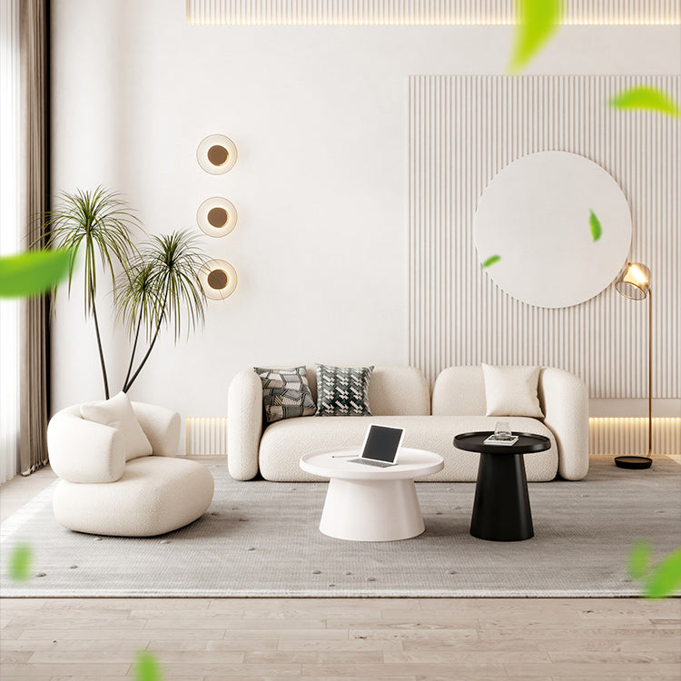 Contemporain 28,74 "H SOFA DE TRAUSE DE TUXEDO DE LOIE BLANC