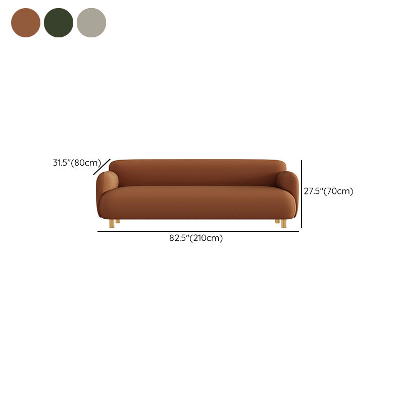 正方形としっかりと固体の木に戻った現代のフェイクレザーソファ