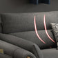 Pouf en tissu inclus Canapé sectionnel avec bras évasé recouvert d'une housse