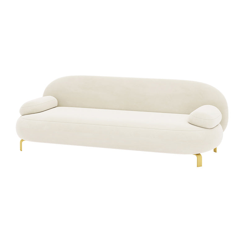 Contemporary 27.55" H Microsuede Pillow Top Arm Sofa for Living Room