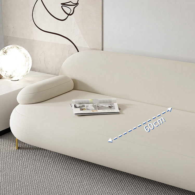 Contemporary 27.55" H Microsuede Pillow Top Arm Sofa for Living Room