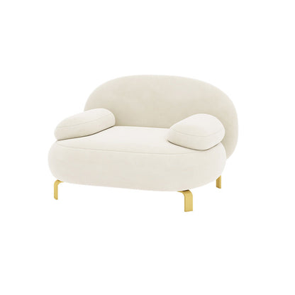 Contemporary 27.55" H Microsuede Pillow Top Arm Sofa for Living Room