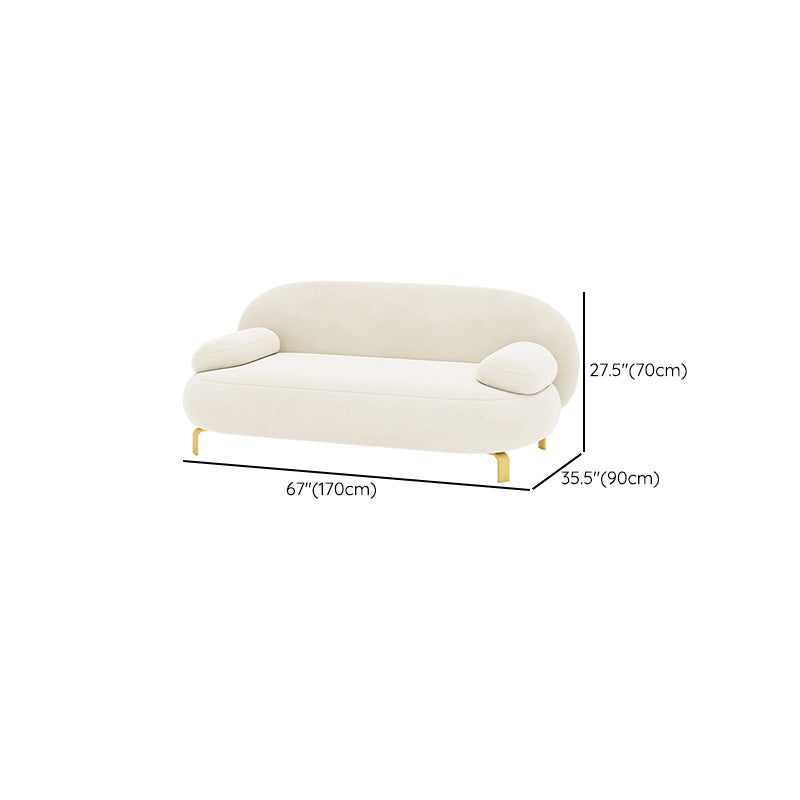 Contemporary 27.55" H Microsuede Pillow Top Arm Sofa for Living Room