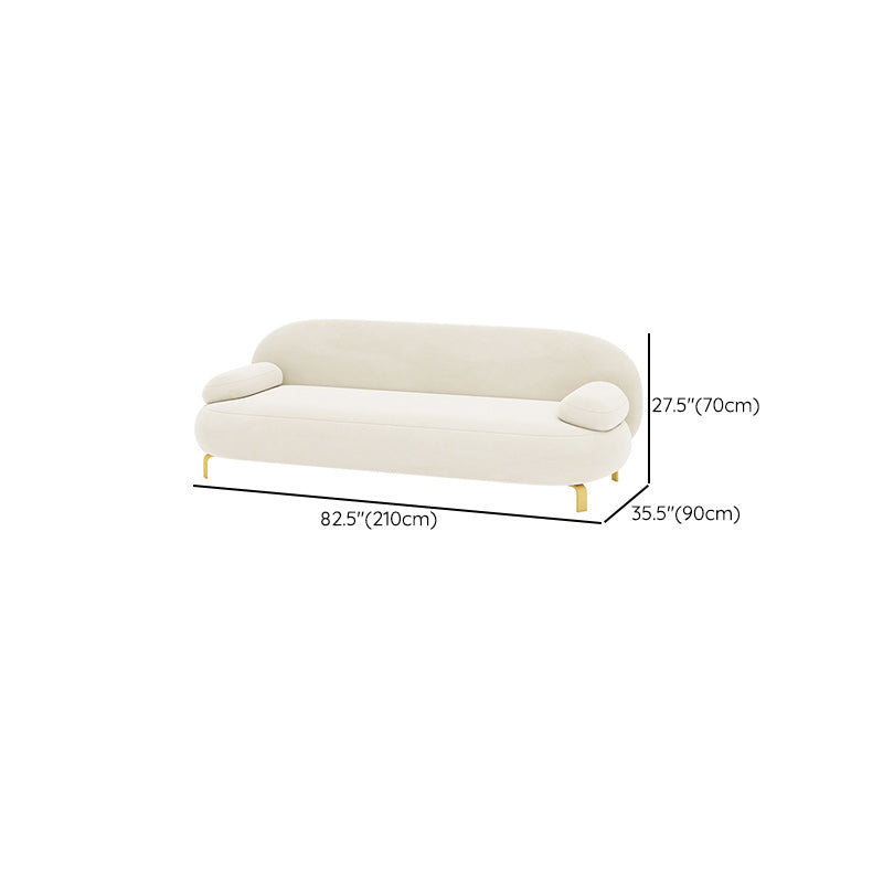 Contemporary 27.55" H Microsuede Pillow Top Arm Sofa for Living Room