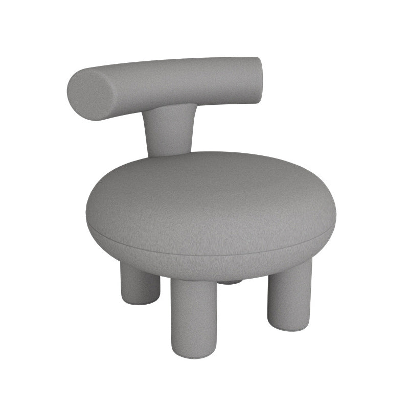 Faux Leather Cushions Back Sofa with Armless for Living Room 27.6"L x 27.6"W x 28.3"H Gray Clearhalo 'furn' 'furn_sofas' 'Furniture' 'Living Room Furniture' 'Sofa' 'sofas' 6302786