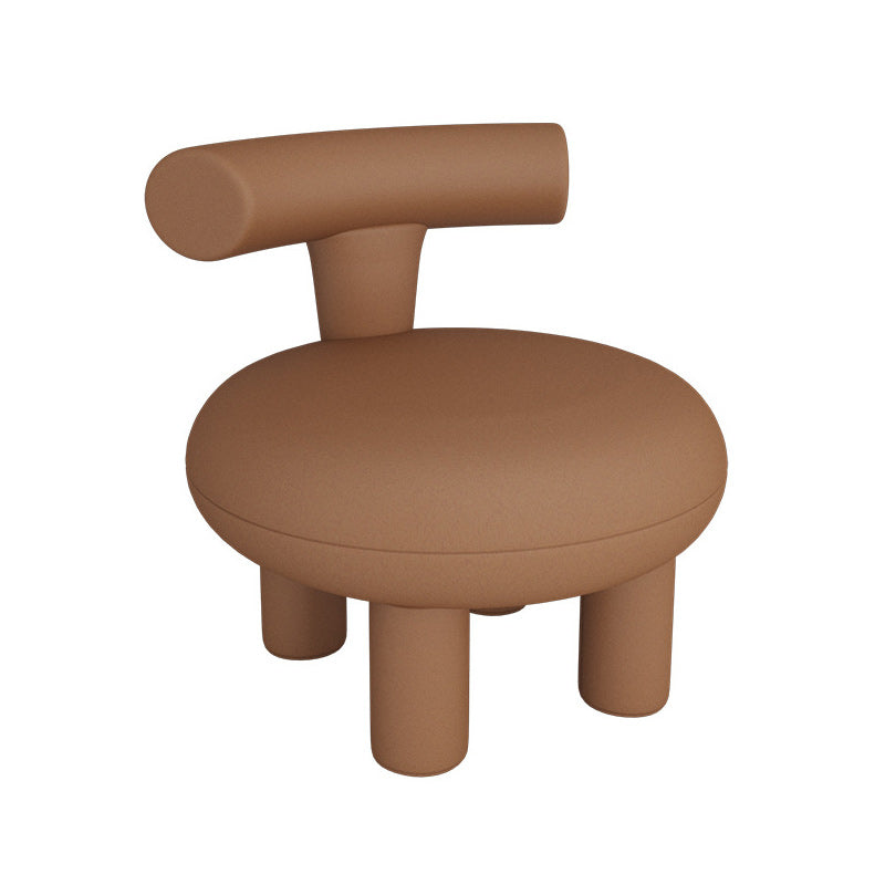 Faux Leather Cushions Back Sofa with Armless for Living Room 27.6"L x 27.6"W x 28.3"H Orange Clearhalo 'furn' 'furn_sofas' 'Furniture' 'Living Room Furniture' 'Sofa' 'sofas' 6302788