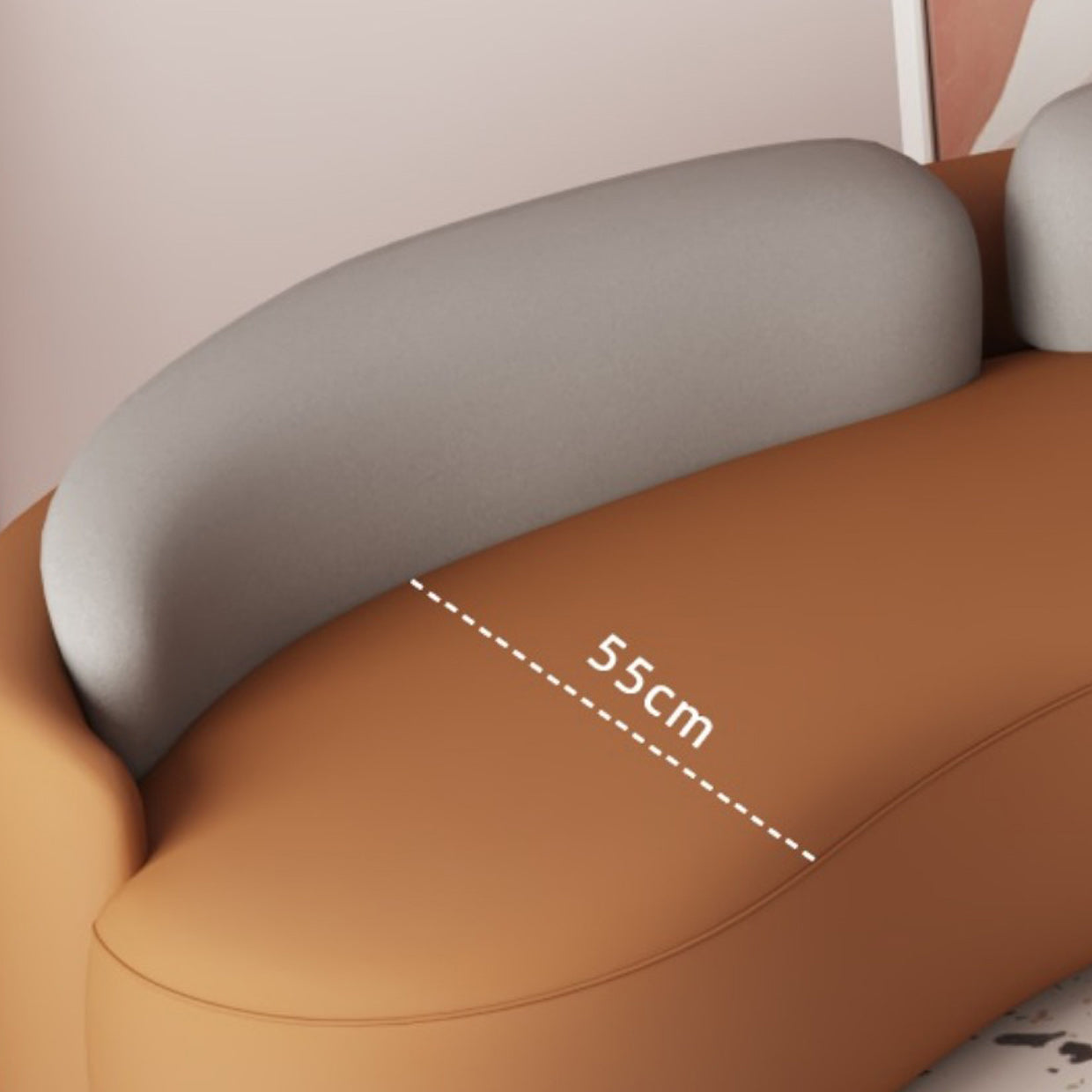 Faux Leather Cushions Back Sofa with Armless for Living Room Clearhalo 'furn' 'furn_sofas' 'Furniture' 'Living Room Furniture' 'Sofa' 'sofas' 6302793