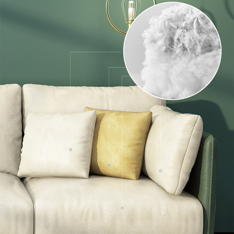 Luxueux en faux cuir sectionnel 3/4 34.25 "Haut-canapé en coupe