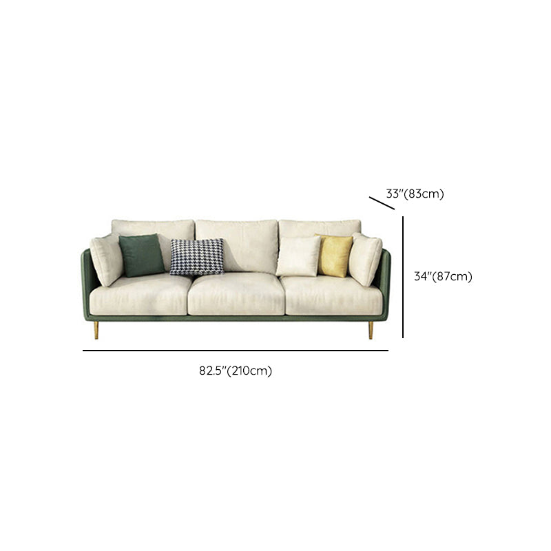 Luxueux en faux cuir sectionnel 3/4 34.25 "Haut-canapé en coupe