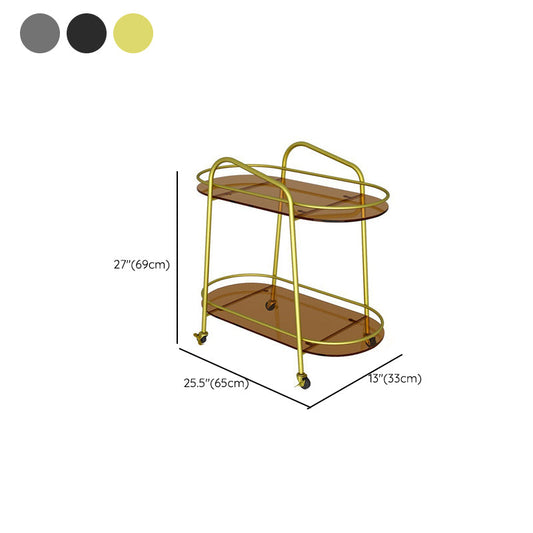 ストレージ卵形のダブルティアリビングルームを備えたモダンなサイドテーブルガラス