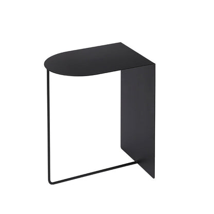 Mid-Century Geometric End Slide Table 19.7" Tall Metal End Table