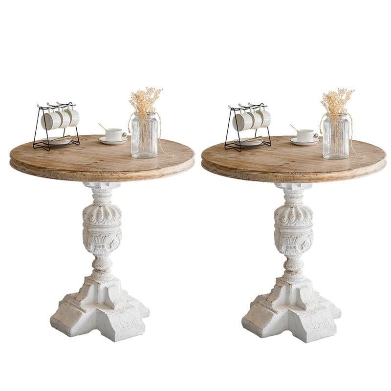 Pedestal de madera maciza