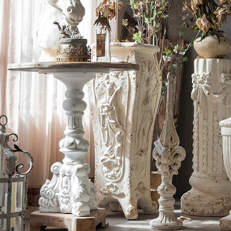 Pedestal de madera maciza