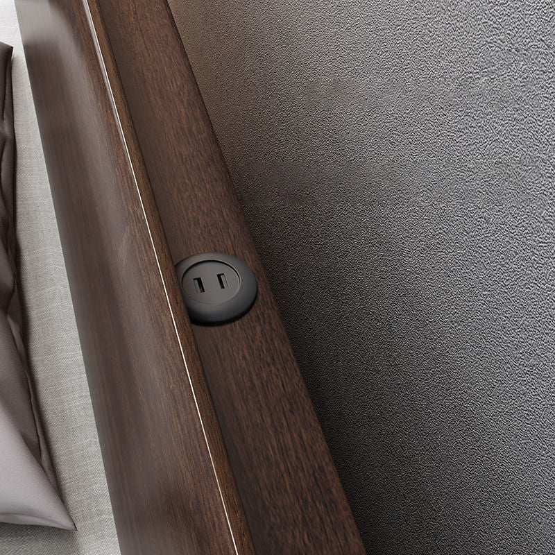 Lit d'espresso traditionnel lit de noix standard rectangulaire lit avec tête de lit