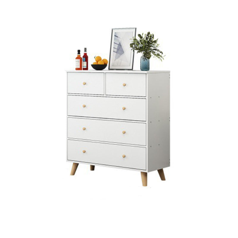 35.4" Tall Wood Storage Cabinet Modern Drawers Included Accent Chest 31"L x 16"W x 35"H White Clearhalo 'Cabinets & Chests' 'cabinets_chests' 'furn' 'furn_cabinets_chests' 'Furniture' 'Living Room Furniture' 6303136