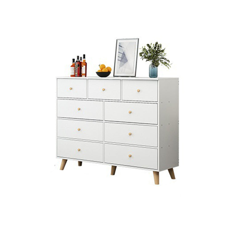35.4" Tall Wood Storage Cabinet Modern Drawers Included Accent Chest 47"L x 16"W x 35"H White Clearhalo 'Cabinets & Chests' 'cabinets_chests' 'furn' 'furn_cabinets_chests' 'Furniture' 'Living Room Furniture' 6303139