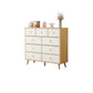 35.4" Tall Wood Storage Cabinet Modern Drawers Included Accent Chest 39"L x 16"W x 35"H Natural Wood White Clearhalo 'Cabinets & Chests' 'cabinets_chests' 'furn' 'furn_cabinets_chests' 'Furniture' 'Living Room Furniture' 6303145