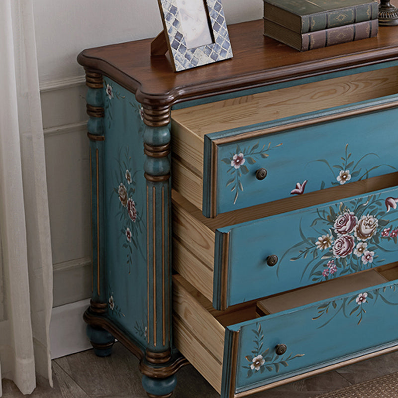 Distressed Wood Accent Chest 32.8" Tall 3 Drawers Side Cabinet Clearhalo 'Cabinets & Chests' 'cabinets_chests' 'furn' 'furn_cabinets_chests' 'Furniture' 'Living Room Furniture' 6303185