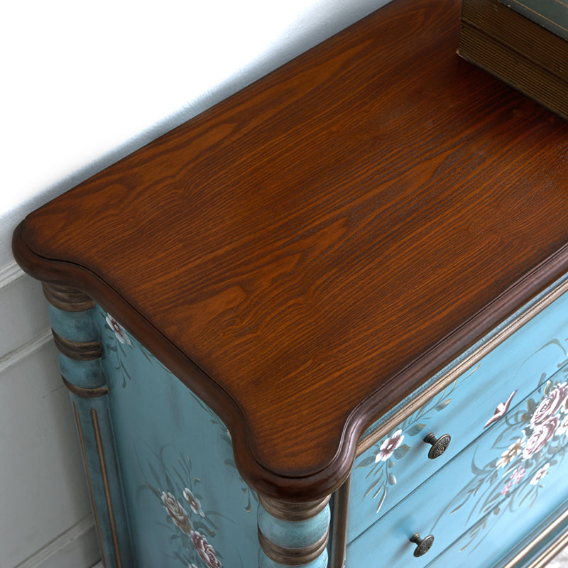 Distressed Wood Accent Chest 32.8" Tall 3 Drawers Side Cabinet Clearhalo 'Cabinets & Chests' 'cabinets_chests' 'furn' 'furn_cabinets_chests' 'Furniture' 'Living Room Furniture' 6303187