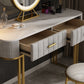 Vanity di trucco con cassetti in marmo glam camera da letto doppi cassetti