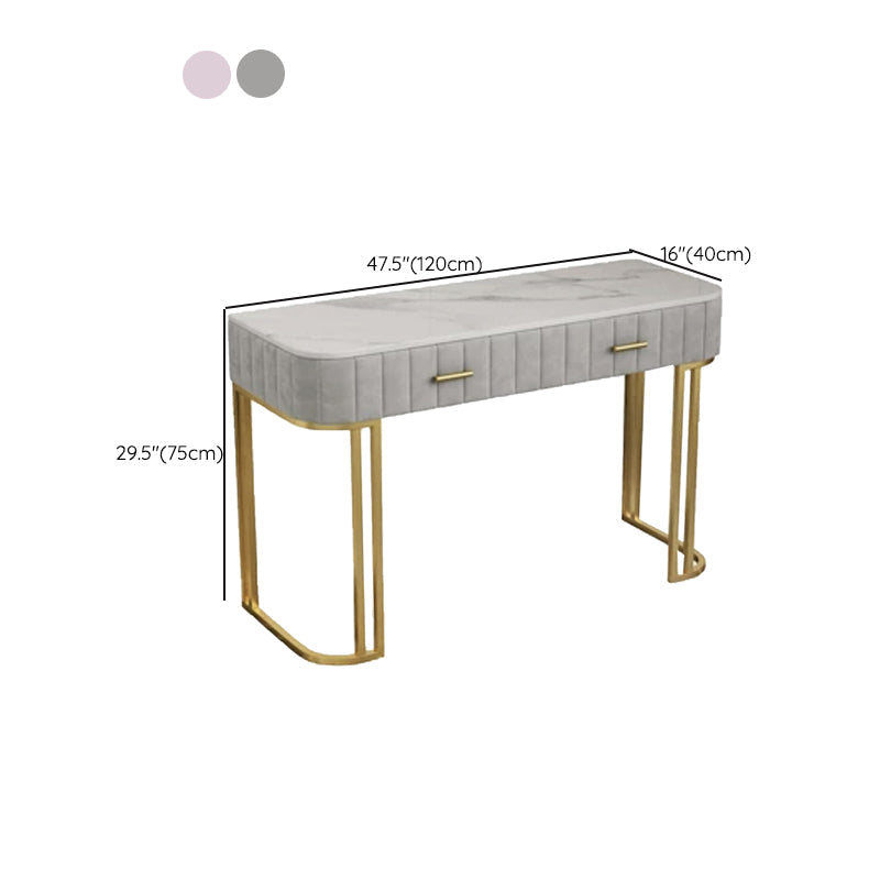 Vanity di trucco con cassetti in marmo glam camera da letto doppi cassetti