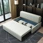Linen Sleeper Sofa 39.37" Wide Blue Foldable Armless Sofa Bed