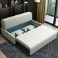 Linen Sleeper Sofa 39.37" Wide Blue Foldable Armless Sofa Bed