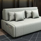 Linen Sleeper Sofa 39.37" Wide Blue Foldable Armless Sofa Bed