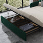 31.49" Wide Sleeper Sofa Velvet Detachable Mattress Sofa Bed with Storage