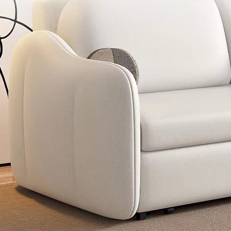 Faux leather Sleeper Sofa with Pillow Back Sofa Bed with Detachable Mattress Clearhalo 'furn' 'furn_futons' 'Furniture' 'Futons & Daybeds' 'Futons' 'Living Room Furniture' 6303371