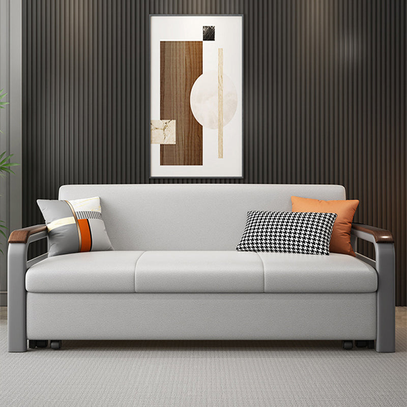 Sleeple grigio chiaro divano in pelle finta letto con materasso staccabile