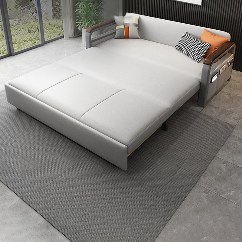 Sleeple grigio chiaro divano in pelle finta letto con materasso staccabile