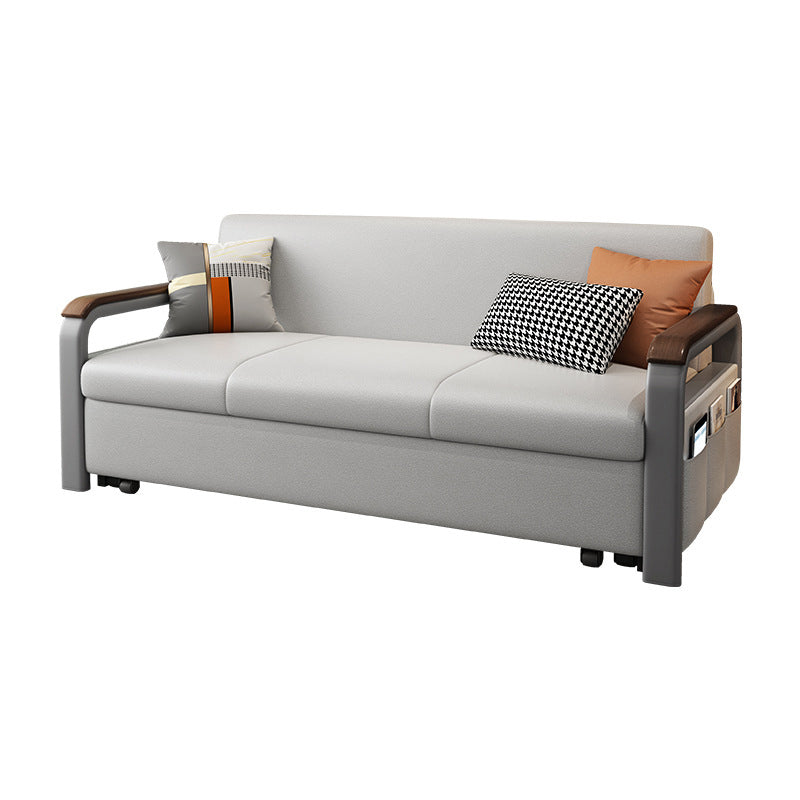 Sleeple grigio chiaro divano in pelle finta letto con materasso staccabile