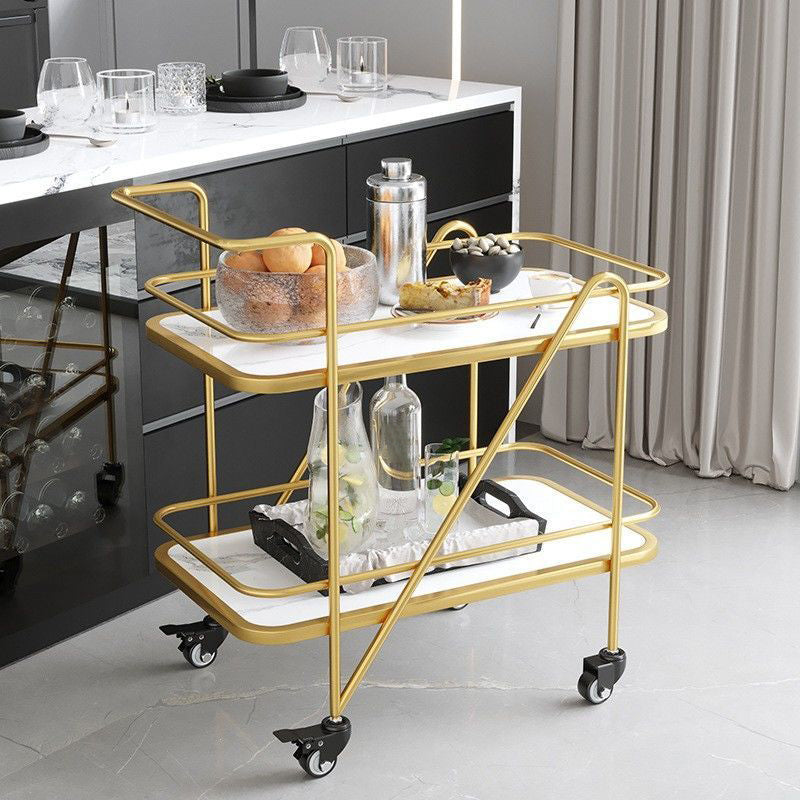 29.92" High Contemporary Prep Table Rolling Metal Prep Table for Kitchen Clearhalo 'furn' 'furn_kitchen_islands_carts' 'Furniture' 'Kitchen & Dining Furniture' 'Kitchen Islands & Carts' 'kitchen_islands_carts' 6303564