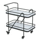 29.92" High Contemporary Prep Table Rolling Metal Prep Table for Kitchen Black White Clearhalo 'furn' 'furn_kitchen_islands_carts' 'Furniture' 'Kitchen & Dining Furniture' 'Kitchen Islands & Carts' 'kitchen_islands_carts' 6303567