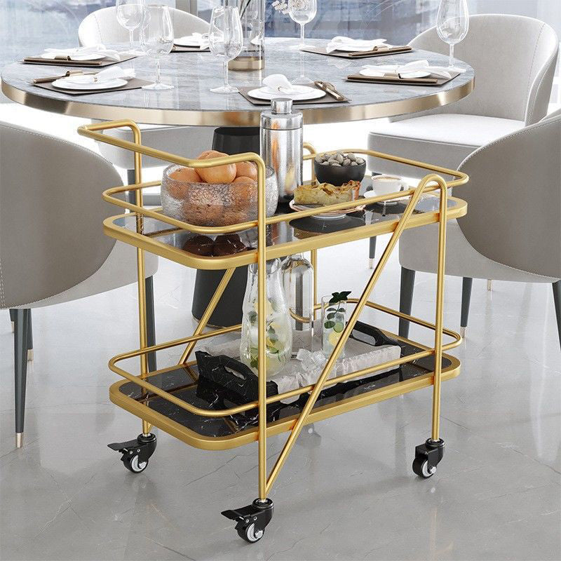 29.92" High Contemporary Prep Table Rolling Metal Prep Table for Kitchen Clearhalo 'furn' 'furn_kitchen_islands_carts' 'Furniture' 'Kitchen & Dining Furniture' 'Kitchen Islands & Carts' 'kitchen_islands_carts' 6303571