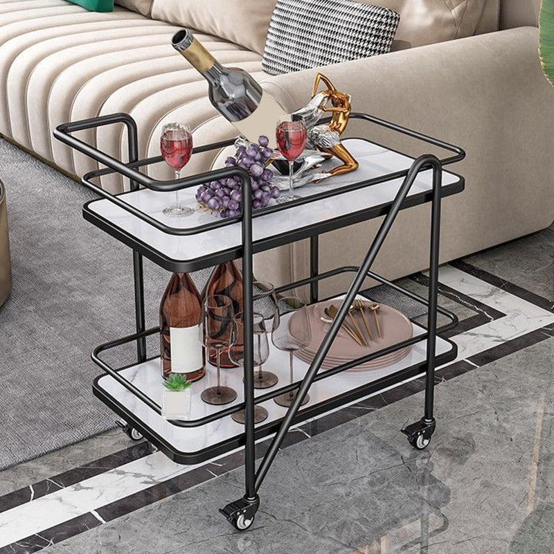29.92" High Contemporary Prep Table Rolling Metal Prep Table for Kitchen Clearhalo 'furn' 'furn_kitchen_islands_carts' 'Furniture' 'Kitchen & Dining Furniture' 'Kitchen Islands & Carts' 'kitchen_islands_carts' 6303583