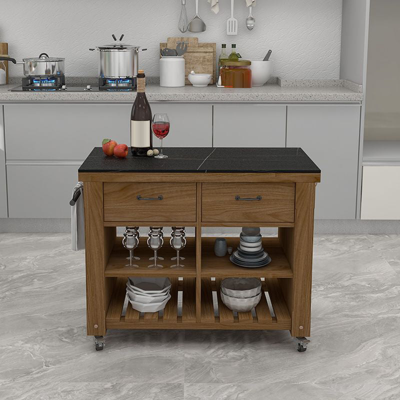 Rotolare moderno carrello da cucina in legno carrello per cucina