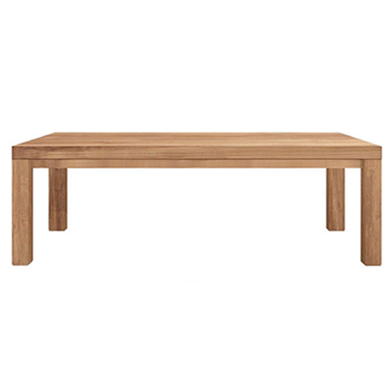 Rectangle 4 Legs Dining Table Medieval Modern Style Wood Table for Kitchen 86.6"L x 31.5"W x 29.5"H Without Chairs Clearhalo 'Dining Tables & Seating' 'Dining Tables' 'dining_table' 'furn' 'furn_dining_table' 'Furniture' 'Kitchen & Dining Furniture' 6303709