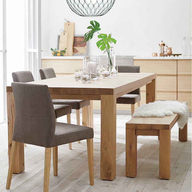 Rectangle 4 Legs Dining Table Medieval Modern Style Wood Table for Kitchen 51.2"L x 27.6"W x 29.5"H Without Chairs Clearhalo 'Dining Tables & Seating' 'Dining Tables' 'dining_table' 'furn' 'furn_dining_table' 'Furniture' 'Kitchen & Dining Furniture' 6303710