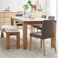 Rectangle 4 Legs Dining Table Medieval Modern Style Wood Table for Kitchen 59.1"L x 27.6"W x 29.5"H Without Chairs Clearhalo 'Dining Tables & Seating' 'Dining Tables' 'dining_table' 'furn' 'furn_dining_table' 'Furniture' 'Kitchen & Dining Furniture' 6303712